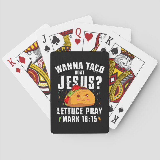 Wanna Taco Bout Jesus Cinco de Mayo Christian  Playing Cards (Back)
