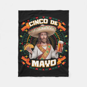 Wanna Taco Bout Jesus Cinco De Mayo For Men Women Fleece Blanket