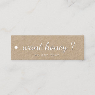 Want Honey? Kraft Honeybee Beekeeper Tag