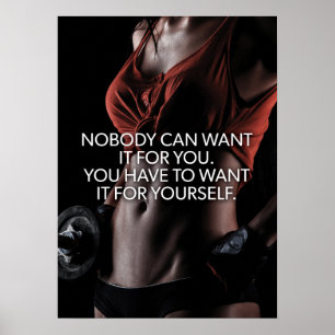 Want It For Yourself - Women's Gym Motivational Poster