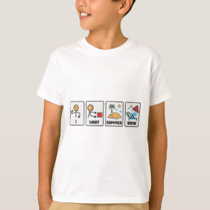 Want Summer Break Teacher Last Day Of School 3 T-Shirt