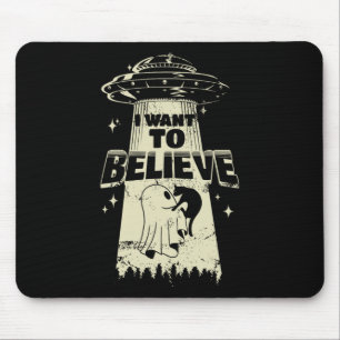 Want To Believe - Funny Cat Is Kidnapped Mouse Pad