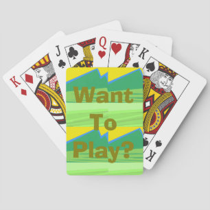 Want to Play Christmas Gift Playing Cards