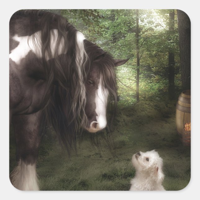 Want To Play Square Sticker (Front)