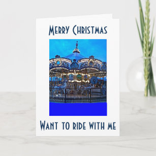 WANT TO RIDE OR MEET ME UNDER THE MISTLETOE! HOLIDAY CARD