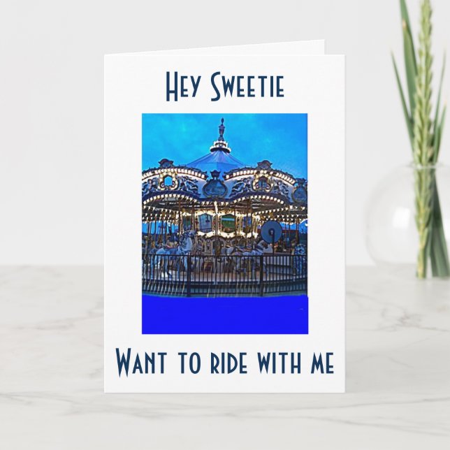 WANT TO RIDE OR MEET ME UNDER THE MISTLETOE! HOLIDAY CARD (Front)