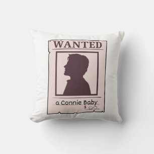 Wanted: A Connie Bby Poster Design Popular Throw Pillow