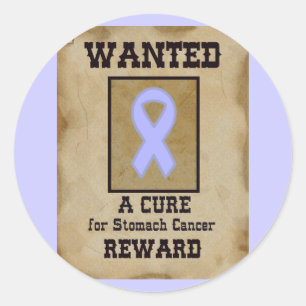 Wanted: A Cure for Stomach Cancer Classic Round Sticker