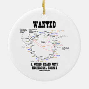 Wanted A World Filled With Biochemical Energy Ceramic Ornament