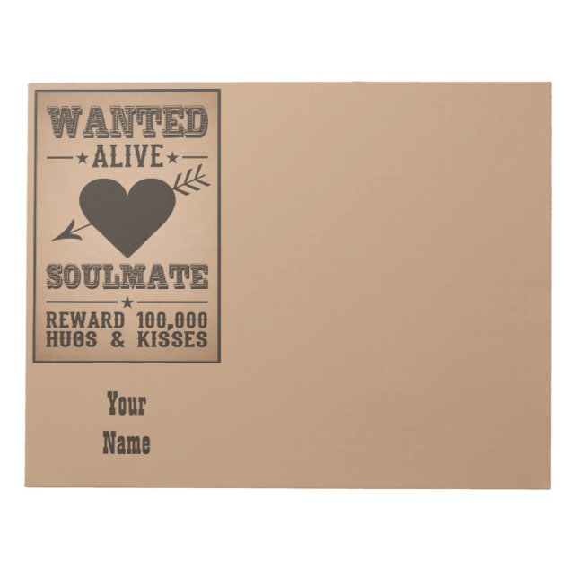 WANTED ALIVE: SOULMATE notepad (Front)