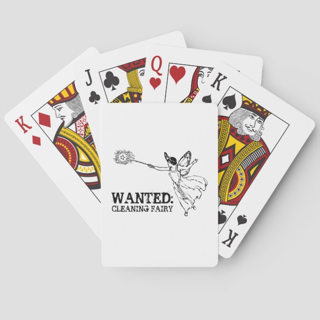 WANTED Cleaning Fairy Playing Cards (Back)