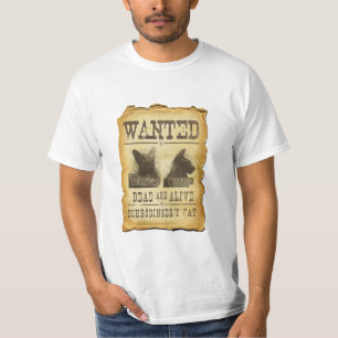 Wanted dead and alive. Schroedinger's cat. T-Shirt
