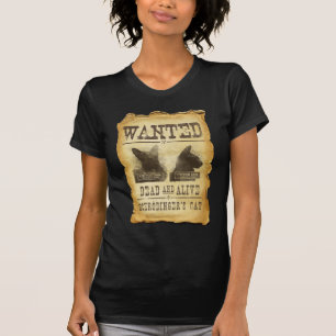 Wanted dead and alive. Schroedinger's cat. T-Shirt