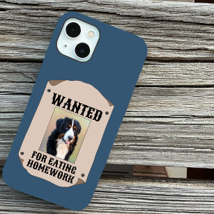 Wanted For Eating Homework Custom Dog Photo Case-Mate iPhone 14 Case