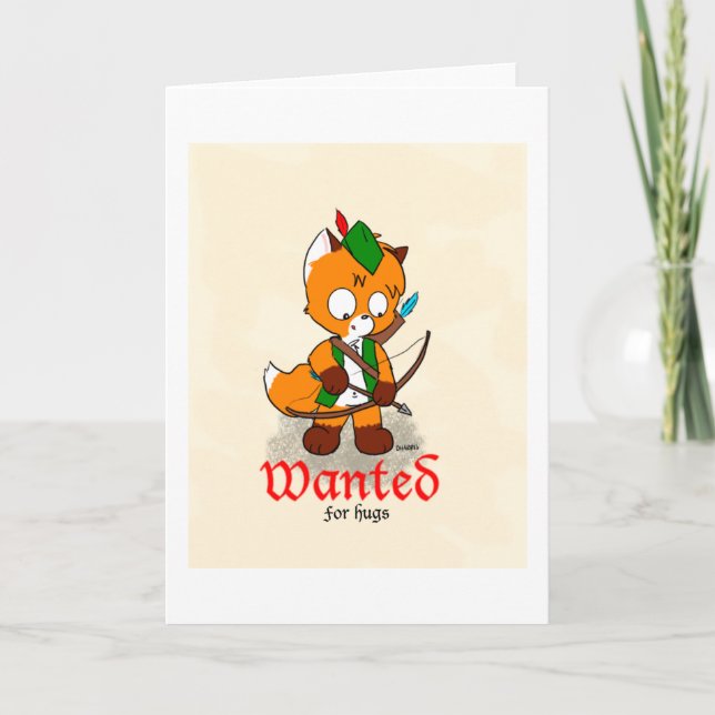 Wanted for Hugs Card (Front)