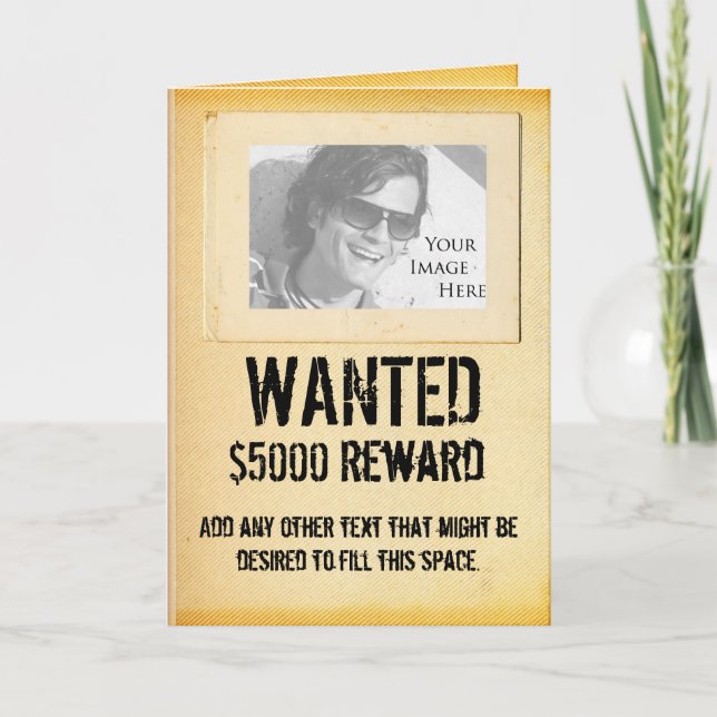 WANTED - Greeting Card (Front)