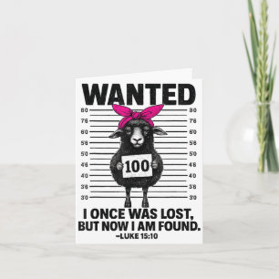 Wanted I Once Was Lost Funny Sheep Quotes Jesus Ch Card