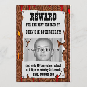 wanted invitation