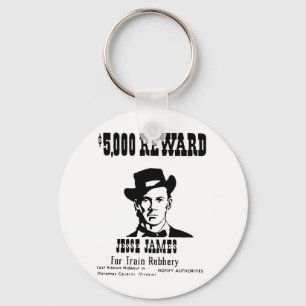 Wanted Jesse James Keychain