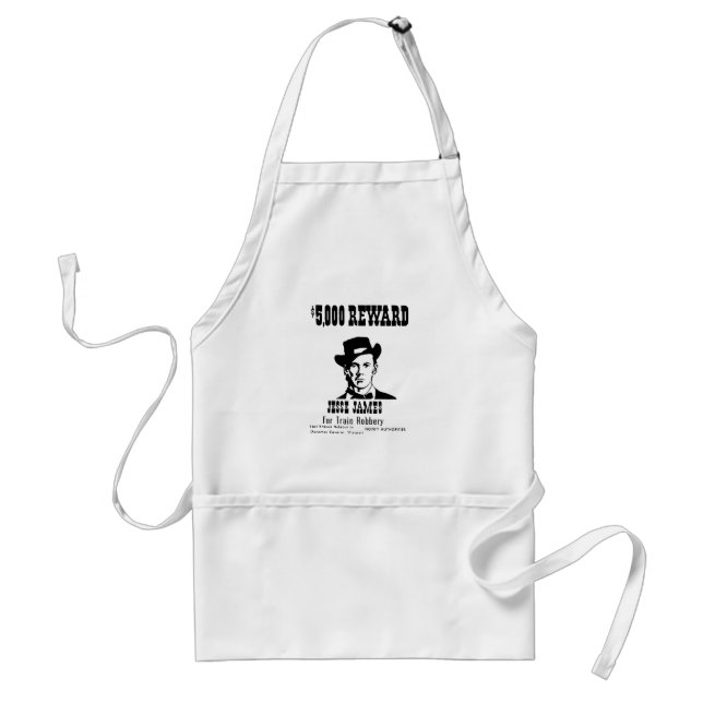 Wanted Jesse James Standard Apron (Front)