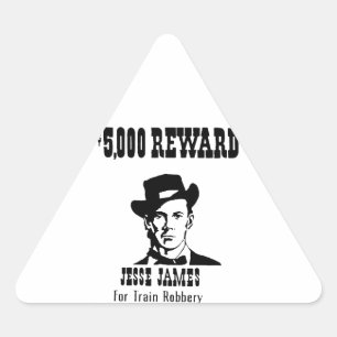 Wanted Jesse James Triangle Sticker