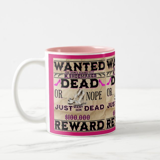 Wanted: K. Shoemarker Two-Tone Coffee Mug (Left)