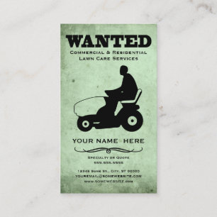 wanted : lawn care services business card