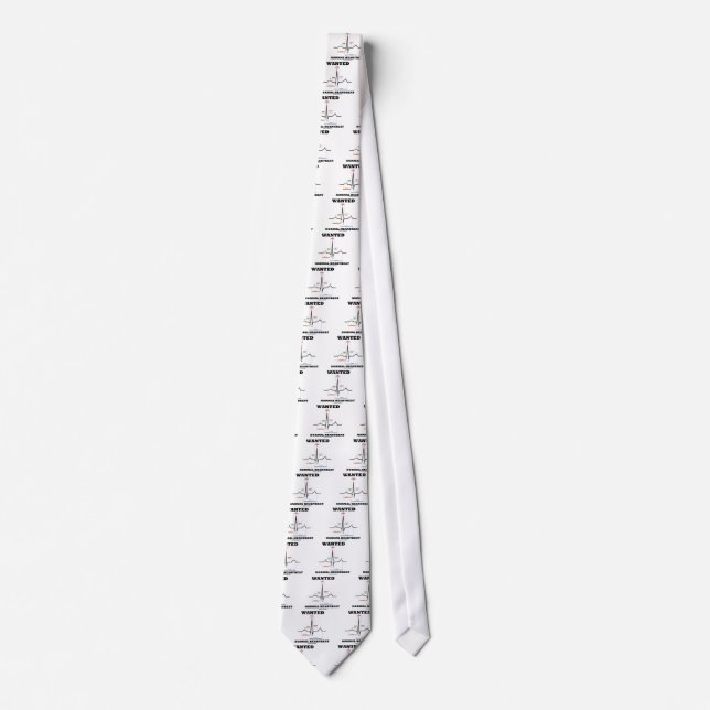 Wanted Normal Heartbeat (Electrocardiogram) Tie (Front)