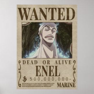Wanted One Piece  Enel Poster