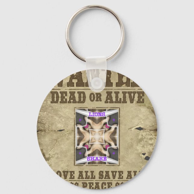 Wanted Peace Keychain (Front)