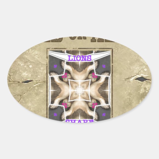 Wanted Peace, Love and Inspiration: Spread Harmony Oval Sticker (Front)