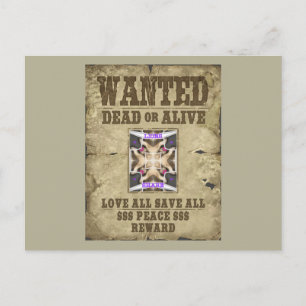 Wanted Peace, Love and Inspiration: Spread Harmony Postcard