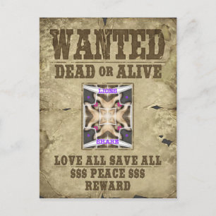 Wanted Peace, Love and Inspiration: Spread Harmony Postcard
