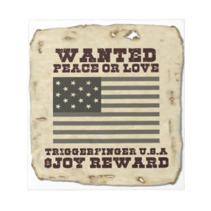 Wanted Peace Notepad