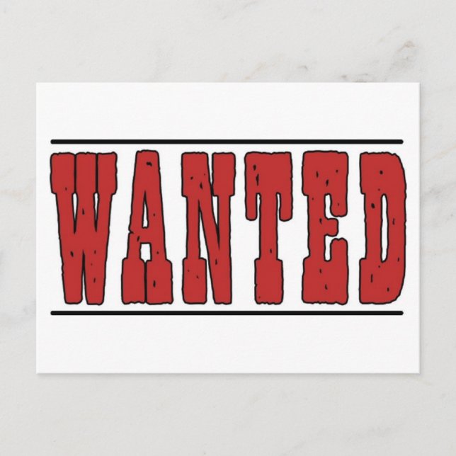 Wanted Postcard (Front)
