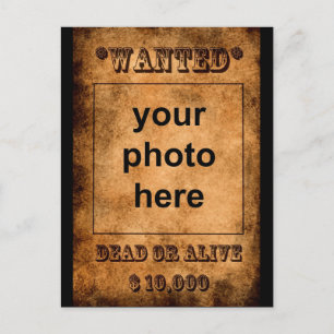 'Wanted' postcard
