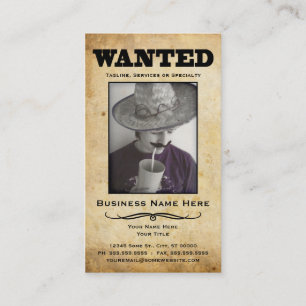 wanted poster business card