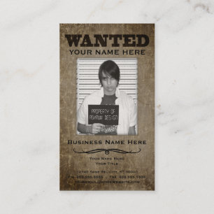 wanted poster business card
