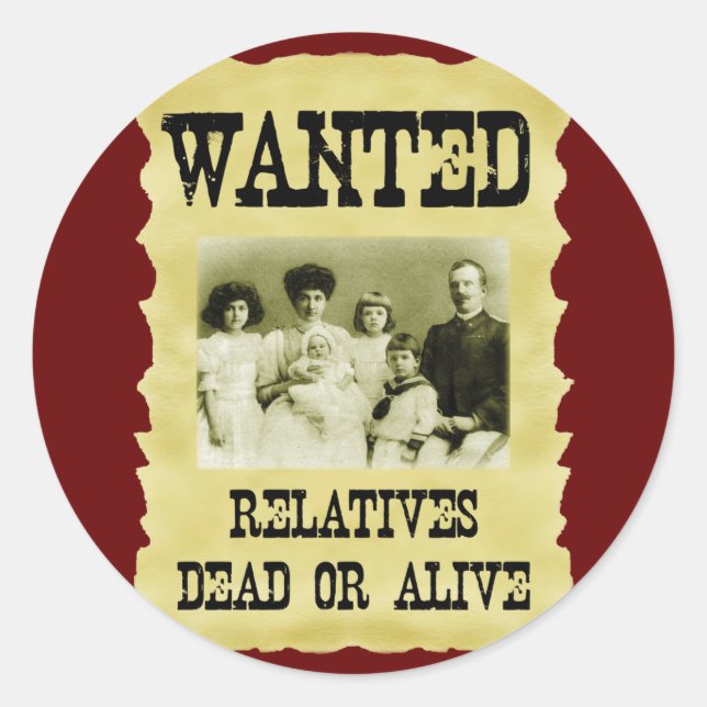 Wanted Poster Classic Round Sticker (Front)