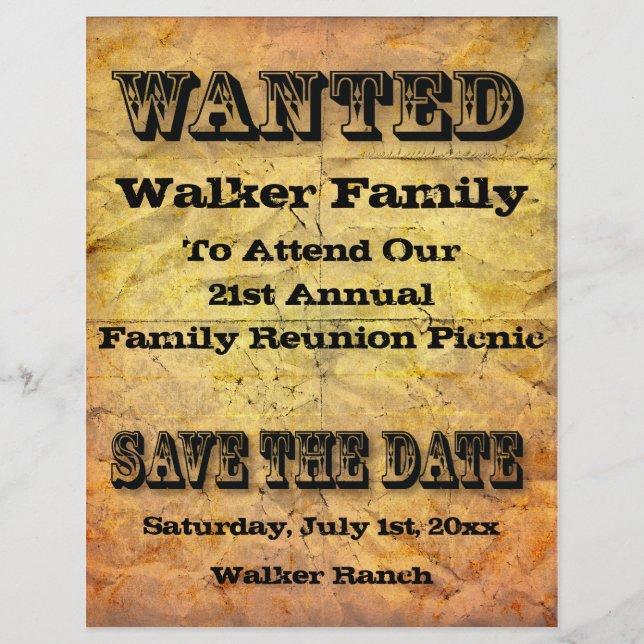 Wanted Poster Flyer (Front)