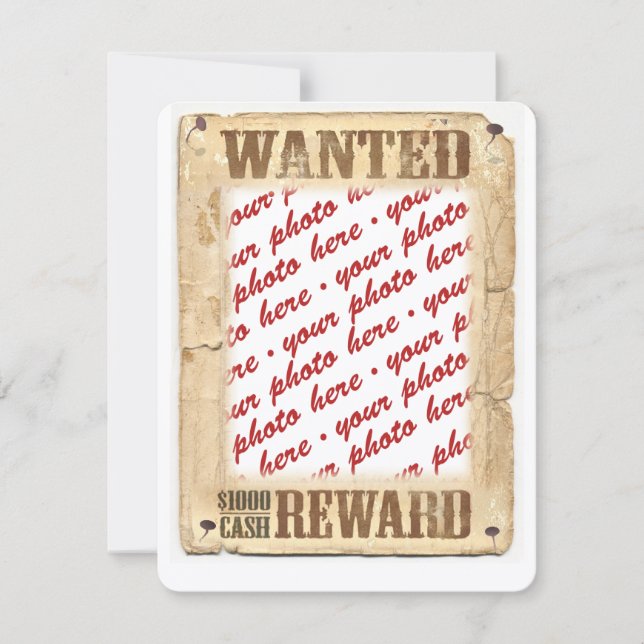 WANTED Poster Photo Frame (Front)