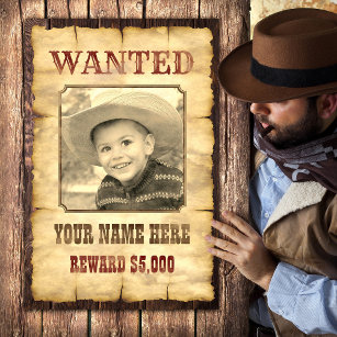 Wanted Poster   Vintage Wild West Photo Template