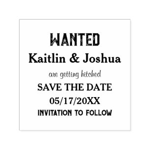 Wanted Poster Wedding 🤠 Custom  Self-inking Stamp