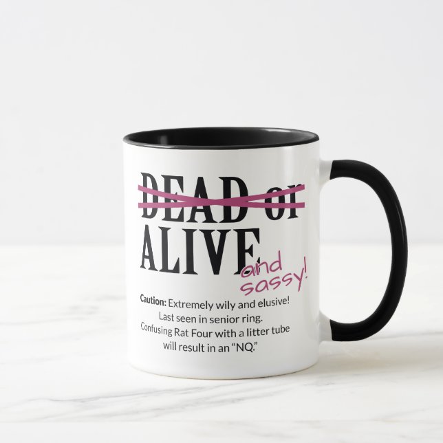 "Wanted RAT FOUR" Barn Hunt mug (Right)