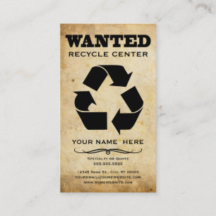 wanted : recycle centre business card