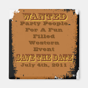 wanted save the date magnet