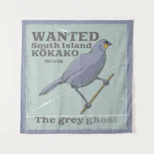 Wanted South Island Kokako Tapestry