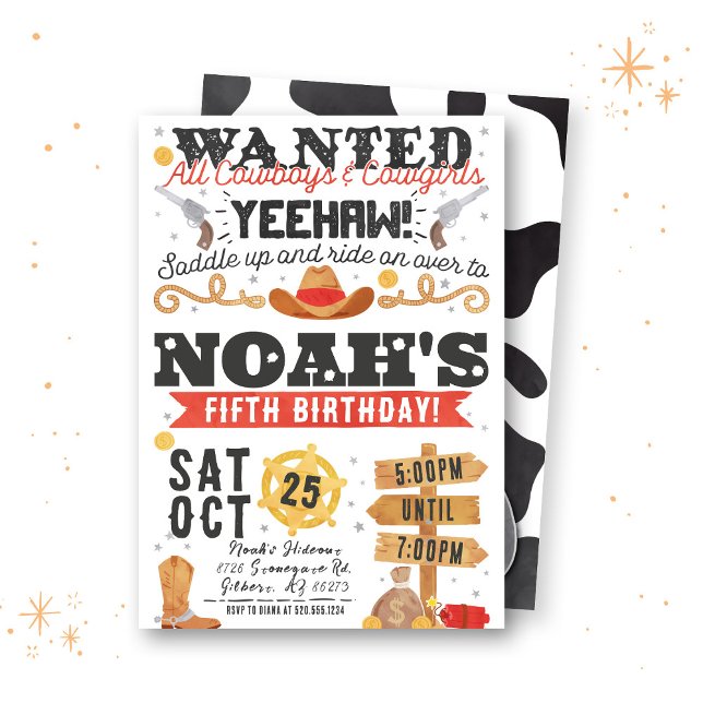 Wanted Western Birthday Invitation (Creator Uploaded)