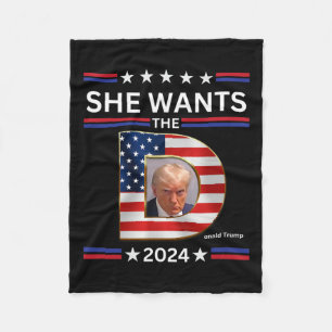 Wants The D Donald Trump 2024 Presidential Electio Fleece Blanket