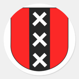 Wapen Amsterdam, Netherlands Classic Round Sticker